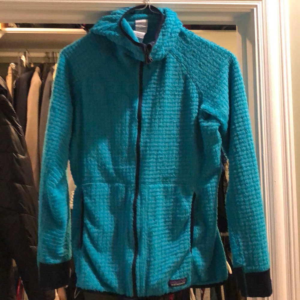 Teal w navy trim Patagonia zip up